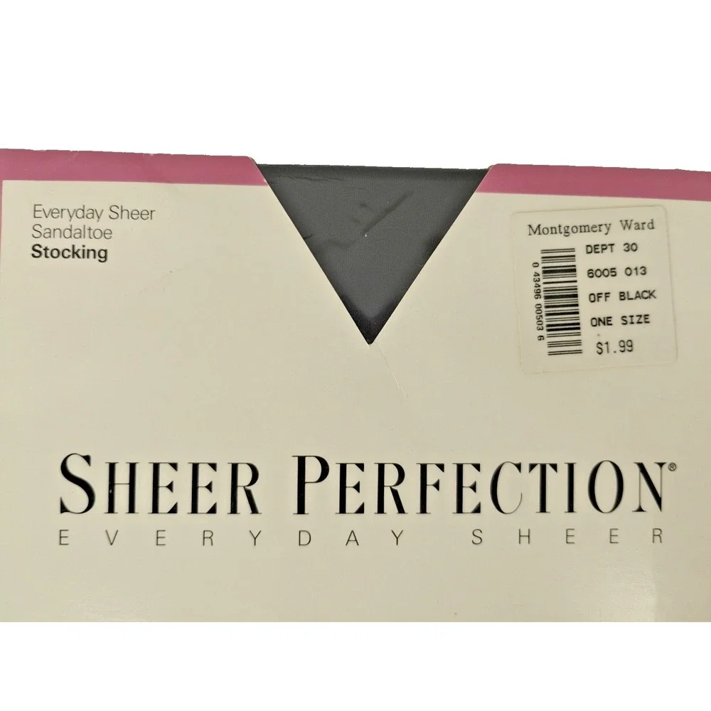 Sheer Perfection Everyday Sheer One‎ Size Off Black Sandaltoe Stockings